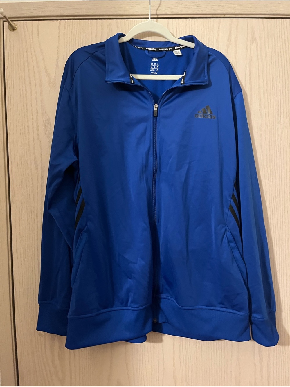 adidas Men's Royal Blue Full-Zip Performance Jacket